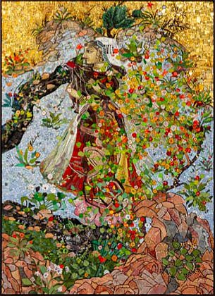 Shahzia Sikander
Touchstone, 2021
Glass and stone mosaic, 84 x 60 in.