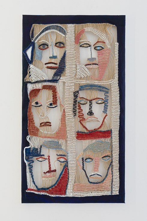 Sarah Cale
Rorschach, 2021
oil, handwoven jute on linen, 47 x 34 in.