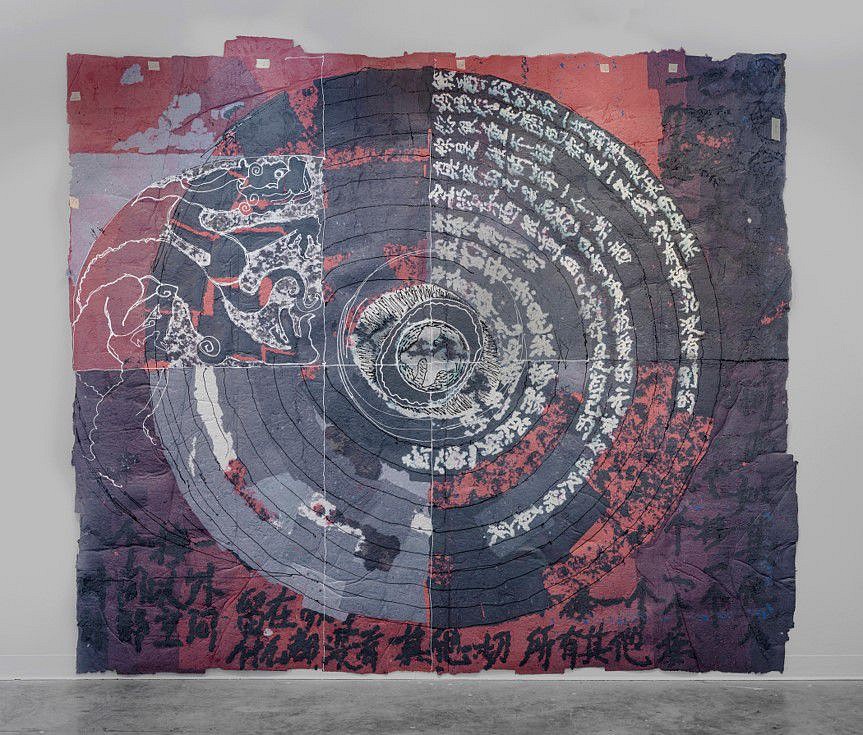 Hong Hong
Mother: You are The First Ocean I Knew, You are Your Own, 2022
puff paint on handmade paper, 112 x 120 in.