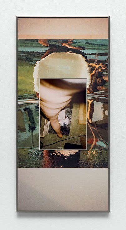B. Ingrid Olson
Completed Movement (between abut and rub between two notes the number between one and two divided into qualities and kinds), 2016-2022
Inkjet print and UV printed matboard in powder-coated aluminum frame, 38 x 18 x 1 1/2 in.