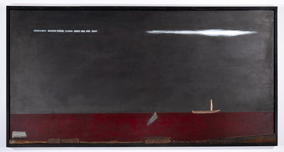 Anne Minich
BONUS VIR, TAM FRUCTOSA, 2020
oil on wood/driftwood/ceramic shards/stick, 50 x 26 in.