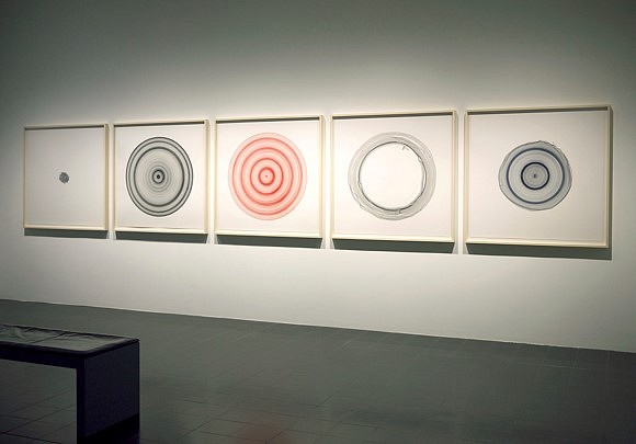 Jill Baroff
Hamburg Tide Circle Suite, 2014-2015
pigmented ink on Japanese gampi mounted on rag, 5 drawings, 41 x 41 inches each
