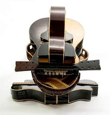 Willie Cole
Front Man, 2023
Yamaha guitar assemblage, 28 x 29 x 19 in.