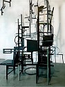 Sheila Ghidini, Oracle (installation)
2024, reconfigured wood chairs, wood, paint